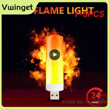 1 ~ 5ШТ Ночник USB Flame Light Свет Свечи LED Flame Light USB Atmosphere Light USB Plug Лампа На Открытом воздухе В помещении