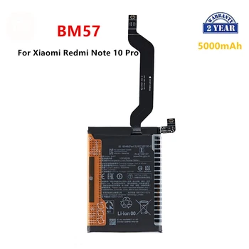 100% Оригинальный аккумулятор BM57 5000 мАч для Xiaomi Mi Redmi Note10 Pro BM57 Запасные батарейки для телефона
