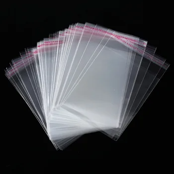 1000шт Целлофановые Пакеты Упаковка Opp Мешок Самоклеящиеся Прозрачные Пакеты для Ювелирных Изделий Пакеты Пластиковый Дисплей Упаковочный Мешок