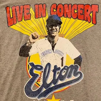 2022 Концертная футболка Elton John LA 1975 классического стиля Унисекс из плотного хлопка NH803