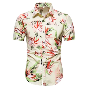 2023 Новая летняя одежда Мужские рубашки с цветочным рисунком Топы с коротким рукавом Модная уличная одежда Повседневные рубашки для отдыха для мужчин