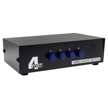 4-портовый AV-коммутатор RCA-коммутатор 4 В 1 Из Коробки выбора композитного видео L/ R аудио для игровых приставок DVD STB