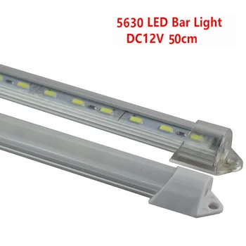 4 шт / 6 шт светодиодных 50 см / 36 светодиодных барных ламп DC12V 5630/5730 LED hard bar 50 см светодиодная трубка с U-образным алюминиевым корпусом + крышка ПК