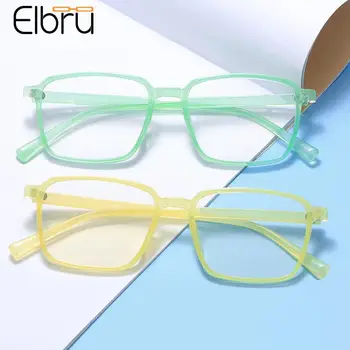 Elbru TR90 Маленькая Квадратная Оправа Анти-синий Свет Простые Очки Электронный Экран Защита От Радиации Защита глаз Простые Очки