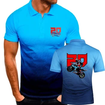 FABIO Quartararo # 20 Рубашки поло, Классические мужские футболки, спортивный трикотаж для фитнеса в стиле милитари, молодежные футболки, мотоциклетные футболки