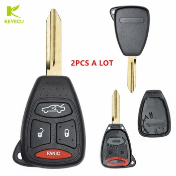 KEYECU 2ШТ Новая замена дистанционного ключа в виде ракушки Брелок 3 + 1 КНОПКА для Chrysler 300 Aspen Зарядное устройство Grand Cherokee с большой кнопкой