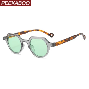 Peekaboo женские круглые солнцезащитные очки ретро женщины мужчины маленькая оправа мужские солнцезащитные очки винтаж uv400 зеленый синий 2023 унисекс горячая распродажа