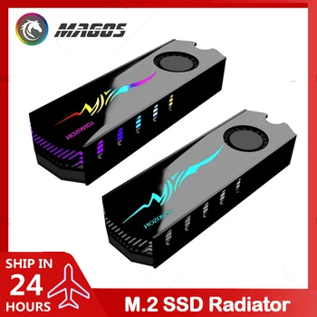 SSD-радиатор M.2 RGB Алюминиевый Радиатор M2 SSD 2280 NVME NGFF Cooler с термозащитой 12V RGB/5V ARGB AURA SYNC