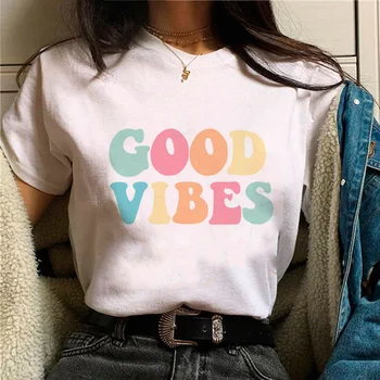 Vibe футболка женская забавный топ для девочек аниме одежда