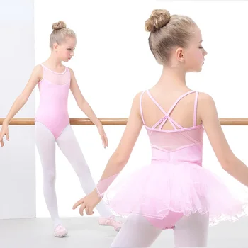 Балетное платье для девочек, детская танцевальная одежда, одежда для выступлений, гимнастическое трико, комбинезон, костюмы балерины, одежда для балетных танцев