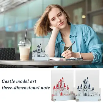 Без календаря Нельзя вставить Замок Из трехмерной бумаги, Вырезанный стол для заметок, 3D модель замка, Липкая заметка, Пользовательский блок, Заметка друзьям