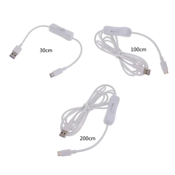 Белый кабель USB-Type-C с высокоскоростной передачей данных и зарядным шнуром для цифровых устройств и аксессуаров