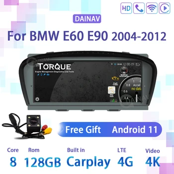 Беспроводной автомобильный мультимедийный плеер Carplay Android 11 для BMW 5 Серии E60 E61 E63 E64 E90 E91 E92 CCC CIC iDrive Радио GPS 4G SIM