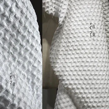 Высококачественная Трехмерная Текстурированная Белая Плиссированная Жаккардовая Ткань Ручной Работы, Текстильная Юбка, Дизайнерские Ткани Для Одежды