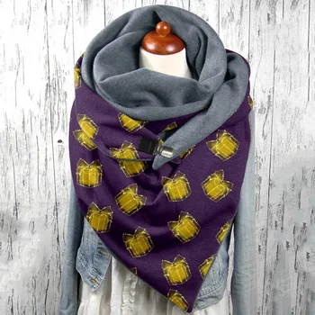 Высококачественные универсальные осенне-зимние Теплые Элегантные двухслойные шарфы с пряжкой и Мягкие Удобные Шарфы