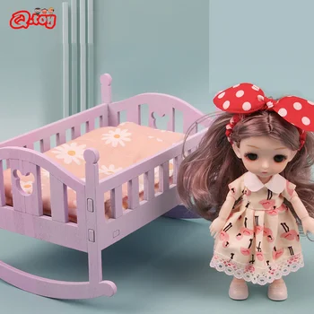 Деревянная кукольная кровать своими руками, Миниатюрная мебель, Кукольный домик, игрушки для ванной комнаты, игрушки для Гриллов, ролевые игры, игрушка для детей, имитационная игра