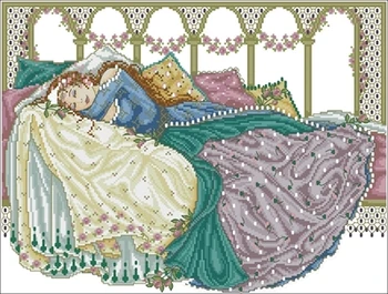 Джоан Эллиотт-Спящая Красавица, Вышивка крестиком 11 карат, 14 карат, 18 карат, Наборы для вышивания крестиком, Наборы для рукоделия.
