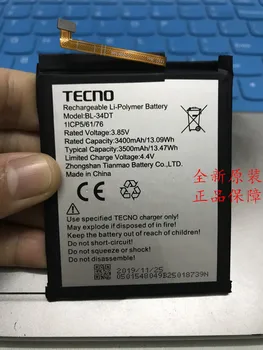 для нового телефона Tecno BL-34DT предусмотрен встроенный аккумулятор емкостью 3500 мАч