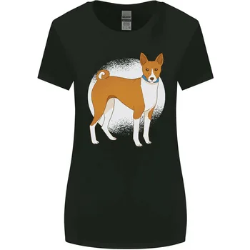Женская футболка с широким вырезом и длинными рукавами для собак басенджи