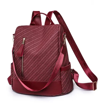 Женский рюкзак контрастного цвета, новый модный тренд, простой женский рюкзак из мягкой кожи для отдыха и путешествий, большой емкости, противоугонный.