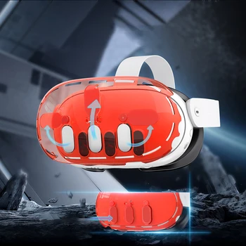Защитный чехол VR Shell, Ударопрочная лицевая панель, Прозрачная защита от царапин, защитный чехол VR Shell, защита от падения кожи для Meta Quest 3