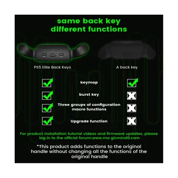 Кнопка возврата ДАННЫХ ЛЯГУШКА для PS5 Плата обновления Крепления контроллера Переработанная оболочка Программируемый Комплект переназначения Rise для PS5 (B)