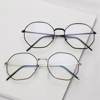 Компьютерные винтажные очки Polygon с защитой от синего света в сверхлегкой оправе, металлические очки для защиты глаз