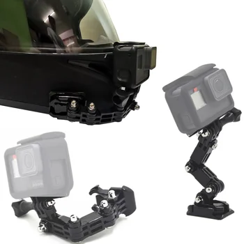 Крепление для мотоциклетного шлема Изогнутый Клейкий Кронштейн для Xiaomi yi 4K Gopro Hero10 9 8 7 5 Аксессуары для экшн-камеры SJCAM sj4000 Eken H9