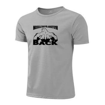 Летняя сетчатая быстросохнущая футболка с круглым вырезом для бодибилдинга, фитнеса, спортзала, мужская дышащая крутая футболка с коротким рукавом с принтом