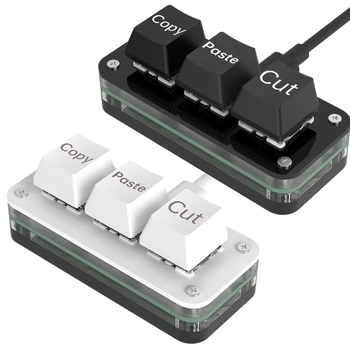 Мини-клавиатура с 3 клавишами RGB, программирующая макроклавишная игровая механическая клавиатура Type-C