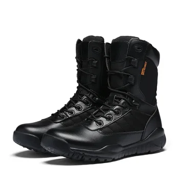 Мужская обувь Зимние мужские боевые тактические ботинки Рабочая защитная обувь для лодыжек Армейские ботинки специального назначения Мужская водонепроницаемая мотоциклетная обувь