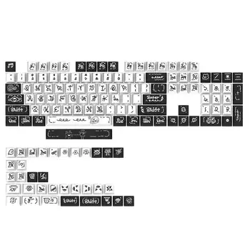 Набор клавишных Колпачков Monster Story 104 + 35 Cherry Profile Cherry MX с подкладкой из PBT для механической Игровой клавиатуры
