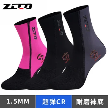 Новые мужские носки для дайвинга ZCCO 1,5 мм, для плавания, теплые, для глубокого погружения, с длинным рукавом, нескользящие и прочные, пляжные для женщин