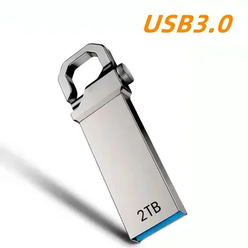 НОВЫЙ Металлический брелок USB Флэш-накопитель 2 ТБ Высокоскоростной U-диск Мини Портативный флеш-накопитель USB-накопитель 2 ТБ Мини-флеш-накопитель