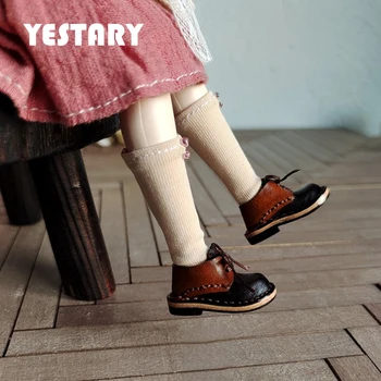 Обувь для Кукол YESTARY BJD; Кожаная Обувь в стиле ретро На шнуровке 2,9 см Для Кукол Blythe Ob24; Аксессуары Для Кукол 
