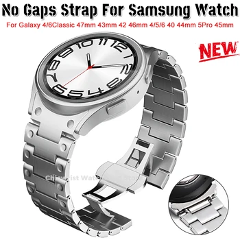 Ремешок без Зазоров Для Samsung Watch 4/6classic 47 мм 43 мм 42 46 мм Быстросъемный Металлический Браслет Correa Galaxy Watch4 5 6 40 44 мм 5Pro 45 мм