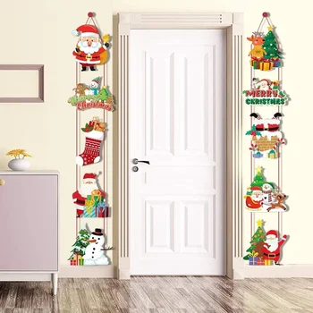 Рождественское Американское Дверное Подвесное украшение на стене, Фон Макета сайта, Дверная вывеска, Украшение дома