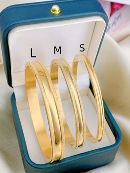 Роскошный женский браслет из матового золота и нержавеющей стали разных размеров, подарок на годовщину свадьбы