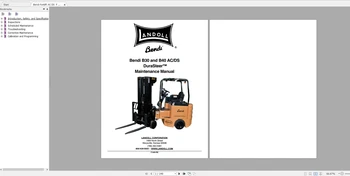 Руководства по полной коллекции вилочных погрузчиков Landoll Bendi DVD PDF