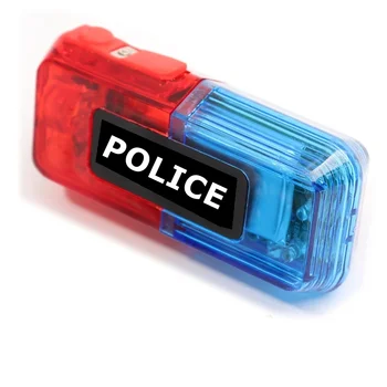 Светодиодная красная и синяя многофункциональная мигающая сигнальная лампа, водонепроницаемый плечевой фонарь безопасности дорожного движения, ручное управление, встроенный аккумулятор