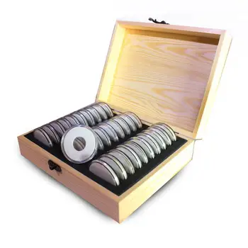 Сетка для коллекции Памятных монет Деревянный ящик Для хранения монет Коллекционный ящик 2025303540 мм Универсальный