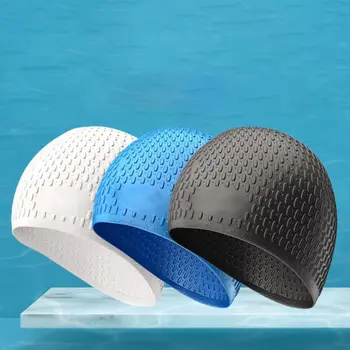 Силиконовая шапочка для плавания, высококачественная защита ушей, водонепроницаемые ультратонкие шапочки, высокоэластичная 3D шапочка для плавания, спортивная
