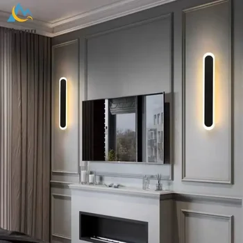 Современный высокотехнологичный перезаряжаемый ленточный светодиодный настенный светильник для спальни, ресторана, кабинета, настенных светильников, декора гостиной, акриловых настенных светильников