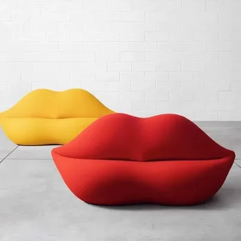 Современный простой Сетчатый Красный диван Кресло с двумя выступами Гостиная Ленивый диван Салон красоты Магазин одежды