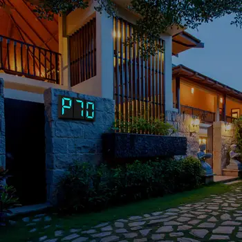 Солнечные Светильники Black House Number LED Exterior Fence Применяются К Вилле Hotel Waterproof IP65 Solar Outdoor Porch Logo Light