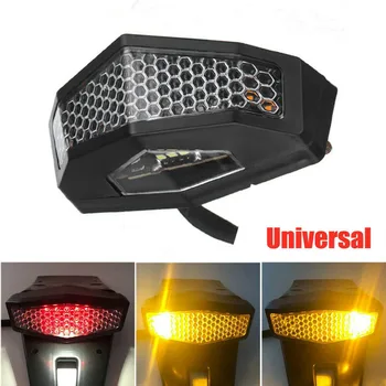 Универсальные светодиодные поворотники для мотоциклов, Модифицированный задний фонарь, Стоп-сигнал на краю крыла Cafe Racer