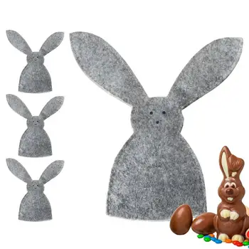 Фетровая шляпа кролика, 4 шт., шляпа кролика для охоты за пасхальными яйцами, фетровый декоративный чехол, шляпа пасхального яйца, шляпа кролика для школьного праздника