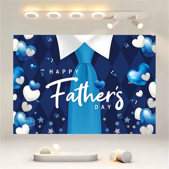 Фоновое украшение на День счастливого отца - Баннер на фоне большой синей рубашки на День отца для реквизита вечеринки в честь Дня отца