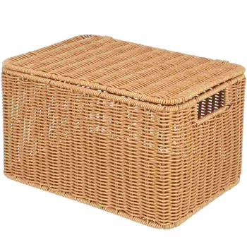 Ящики для хранения Cube С крышками и металлическим каркасом Плетеная корзина для хранения Многоцелевая Корзина для мелочей Плетеный ящик для хранения Cube Storage