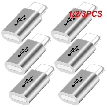 1/2 /3ШТ Мини портативный конвертер USB 3.1 Micro в USB-C Type-C Адаптер для передачи данных для Galaxy A7 Адаптер USB Type